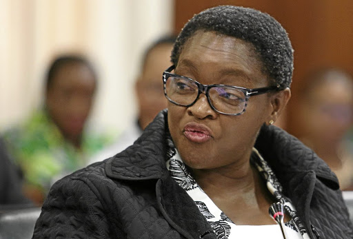 GOING POSTAL Social Development Minister Bathabile Dlamini registers her displeasure in parliament on Tuesday Picture: Ruvan Boshoff