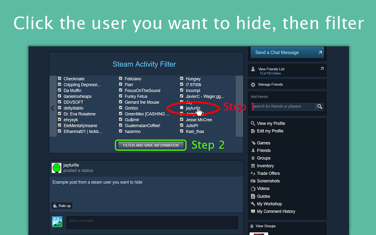 Steam Activity Filter Preview image 2