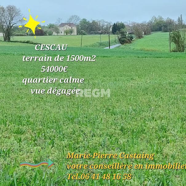 Vente terrain  1490 m² à Cescau (64170), 54 000 €