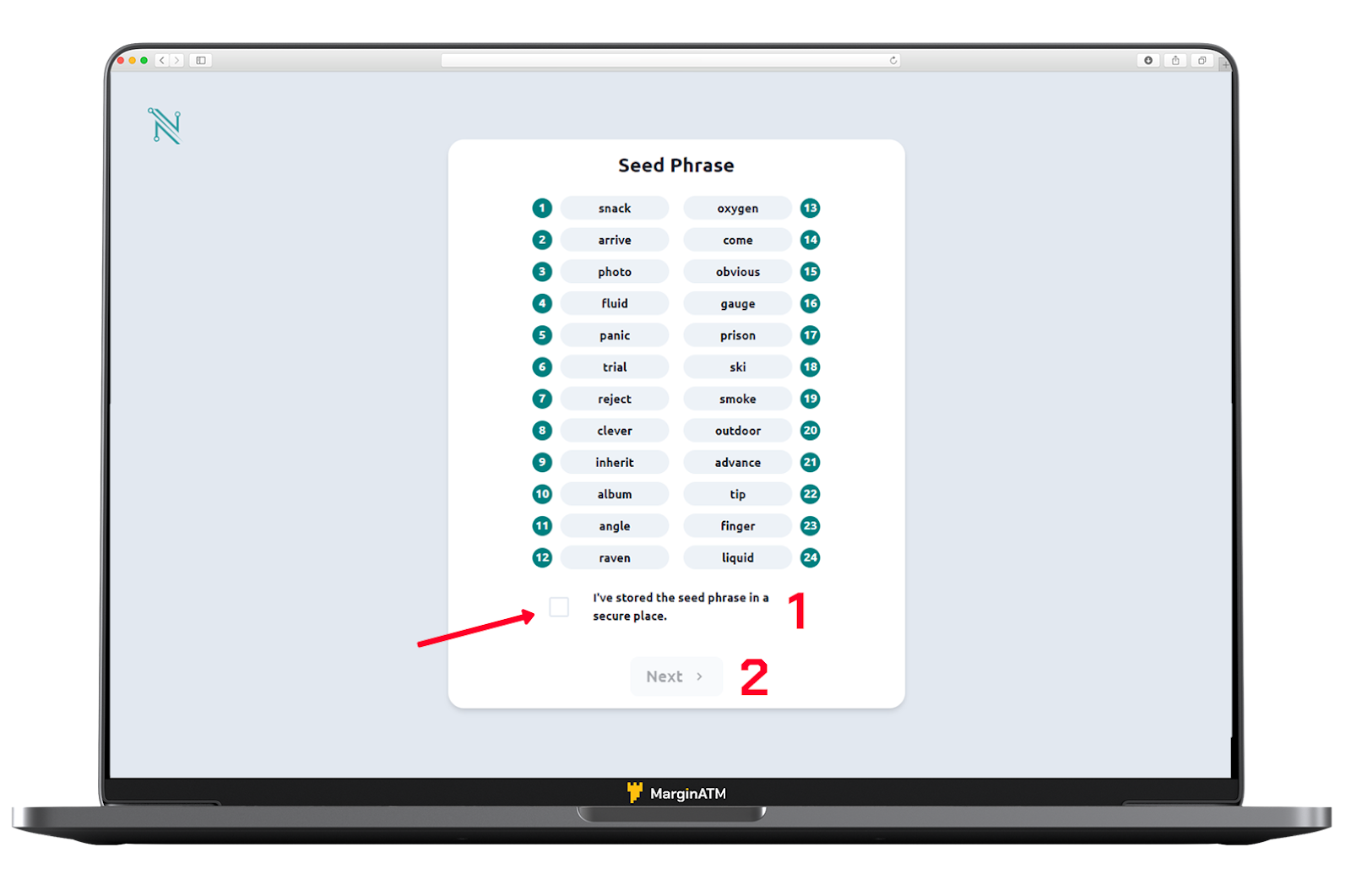 lưu passphrase
