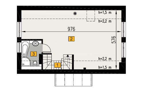 Przebojowy A - A111a - Rzut poddasza