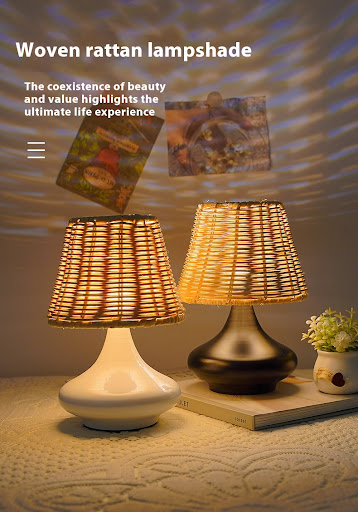 Title 5, Lampe de chevet en bois de bambou style chinois...