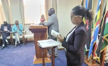 Rigathi Gachagua during a mock Presidential debate before the August 9th elections.