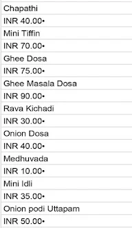 Rajas Idlly Kada menu 2