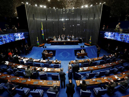 General view of Brazil's Senate during a final session of debate and voting on suspended President Dilma Rousseff's impeachment trial in Brasilia, Brazil August 25, 2016. /REUTERS