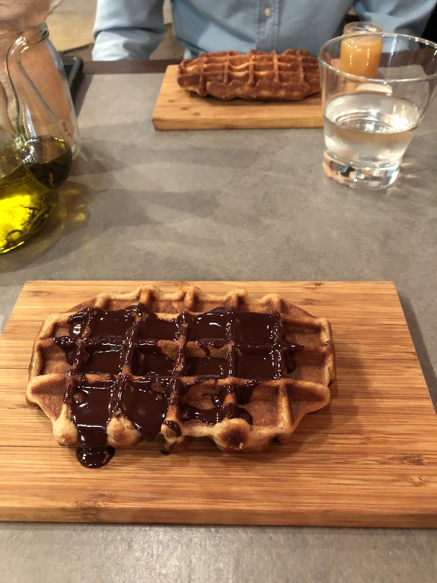 Gluten-Free Waffles at The Sister Brussels Café