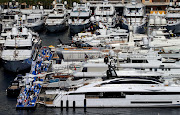 Luxury boats are seen during the Monaco Yacht show, one of the most prestigious pleasure boat shows in the world, in the port of Monaco, September 27, 2017. 