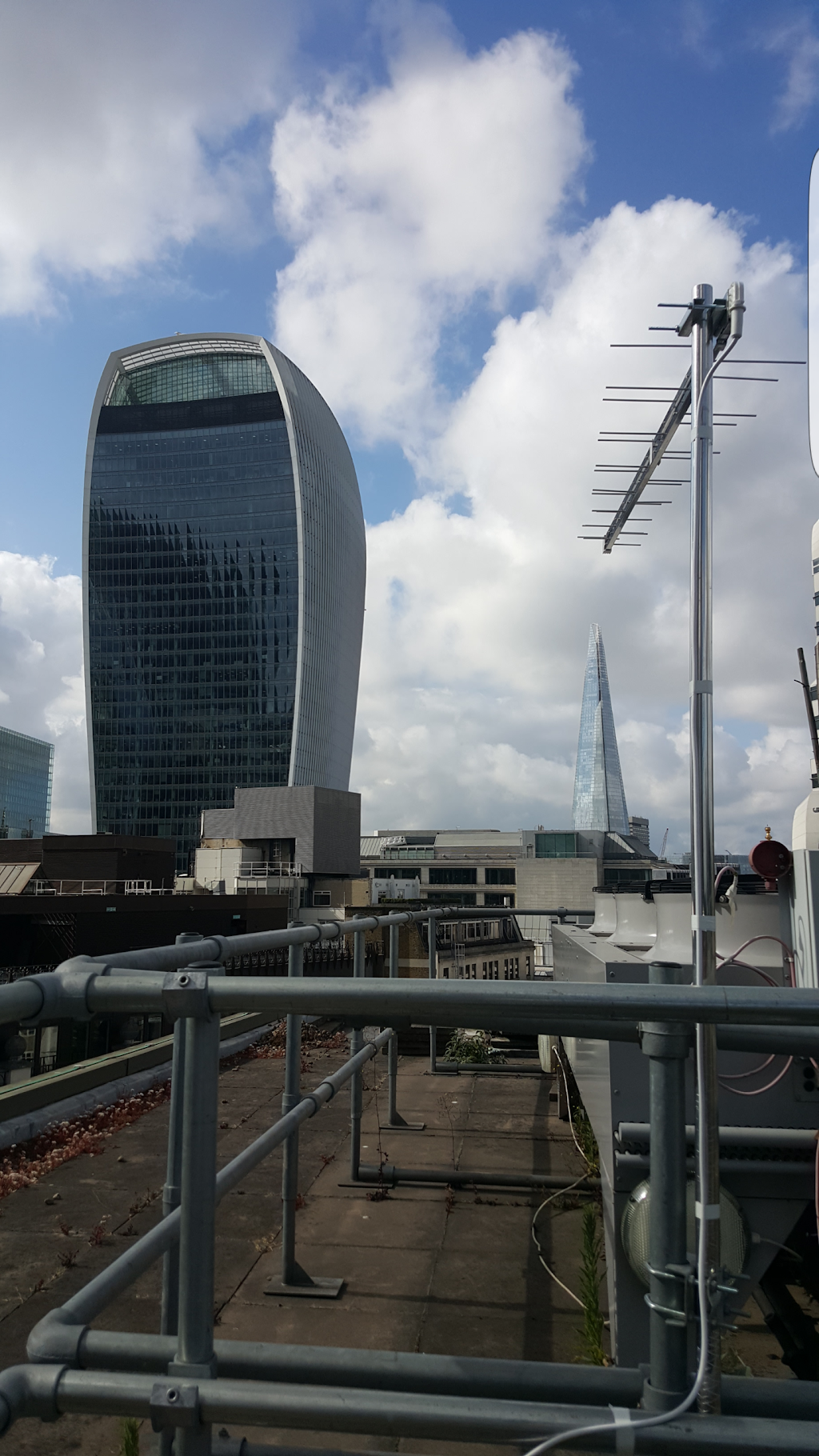 Album cover: TV aerial Installation in the city of London. 
