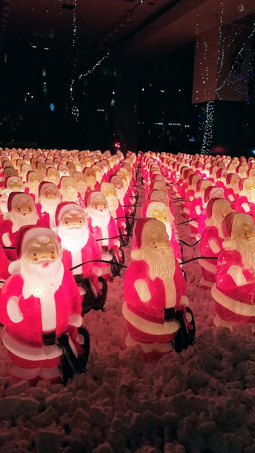 The Santa Clones - a collection of Santa figure lights that appear with only hints to the location that you then have to find. #thesantaclones2017