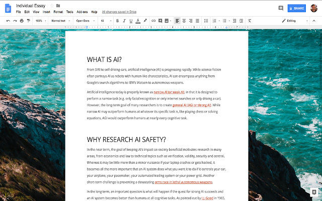 Background Image for Google Docs™ & Slides™