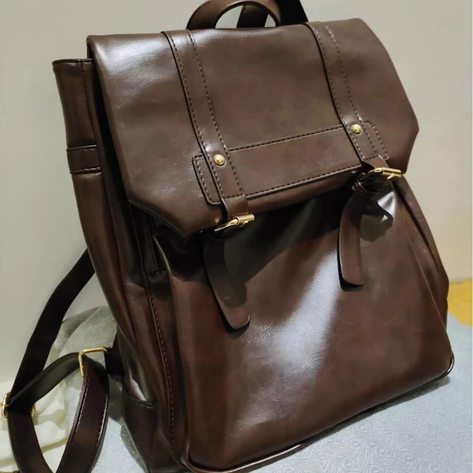 Sac à main rétro en cuir souple pour femmes Style cartable Cambridge décontracté Idéal pour le quotidien Élégance et confort