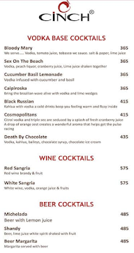 Cinch Restaurant & Lounge Bar menu 8