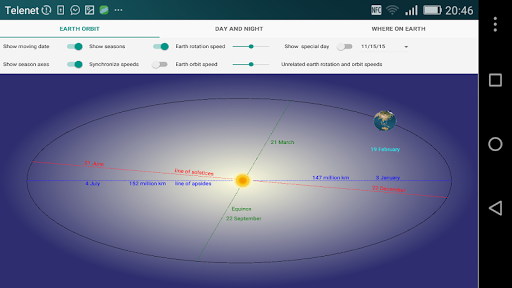 Earth positions