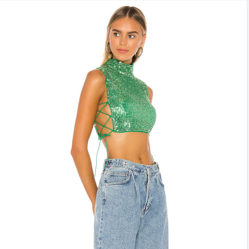 Title 3, Womens Fashion Nightclub Sequined Top with Sid...