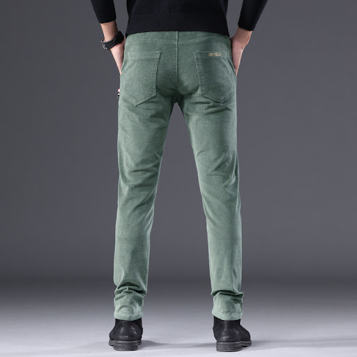 Title 8, Middle-aged business all-matching casual trouse...