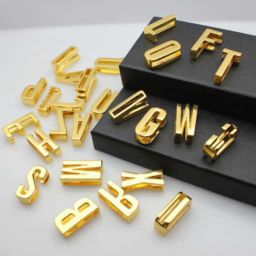 Title 2, 18mm 26 English Letters Accessories With Beads ...