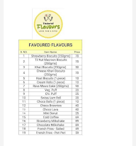 Favoured Flavours menu 1