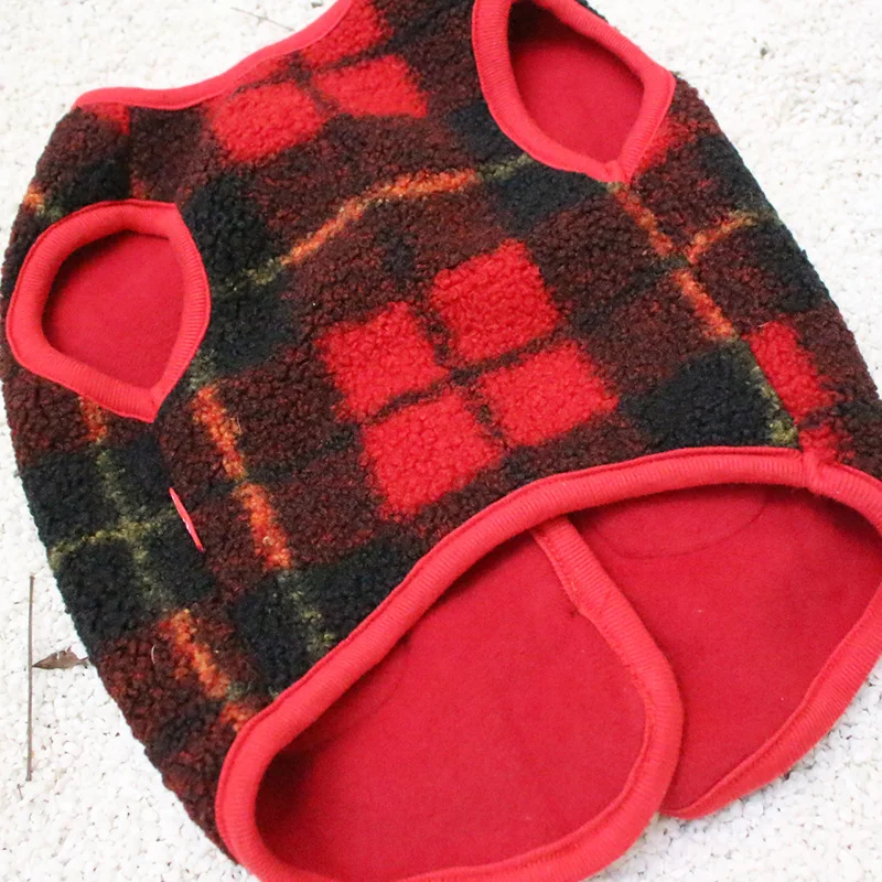 Title 7, Chaleco a cuadros rojos franceses para perros g...