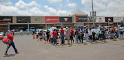 Long queues at Woodmead shopping centre, Shoppers have come to buy name brand clothes and sneakers on the Black Friday sale.