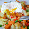 Thumbnail For Runny Egg On Top Of The Sweet Potato Hash.