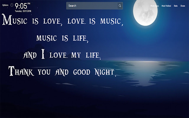 Good Night Wallpapers NewTab Theme