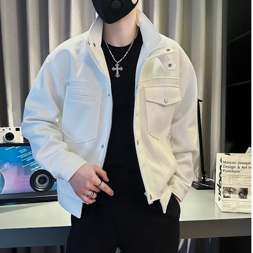 Title 5, Mens Trendy Tooling Stand Collar Jacket, an al...