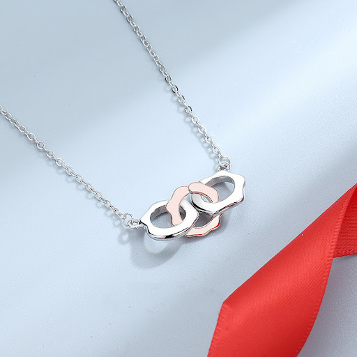 Title 4, Ring Buckle Couple Necklace Men and Women Niche...