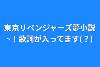 東京リベンジャーズ夢小説~！歌詞が入ってます(？)