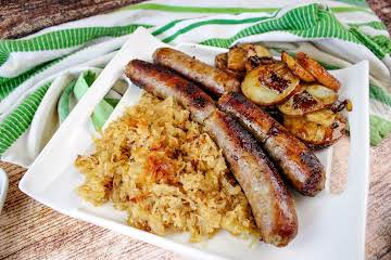 German Sauerkraut & Bratwurst & Bacon Onion Potatoes