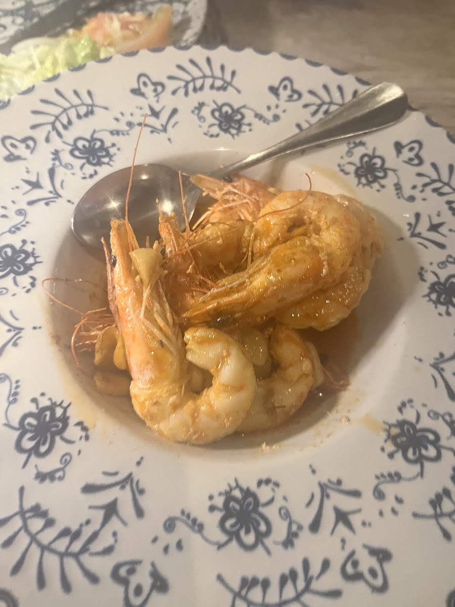 Garlic prawns