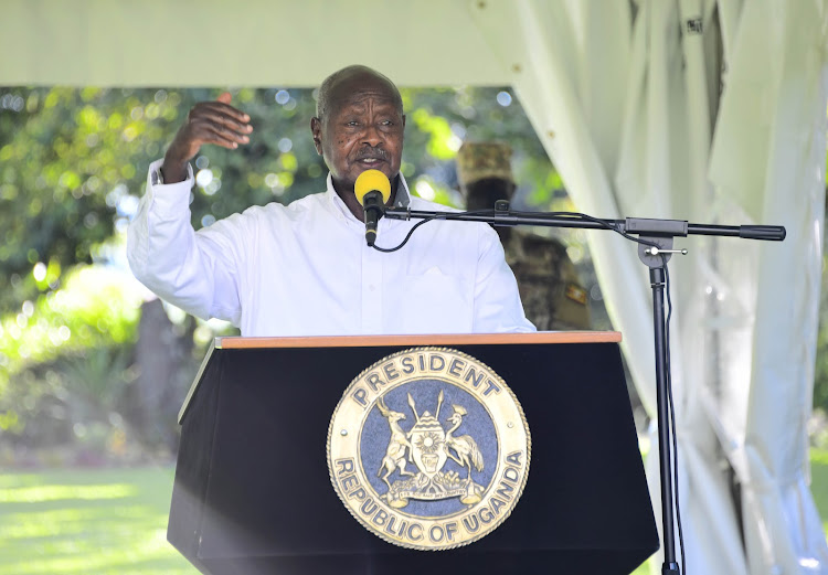 President Museveni speaking at the First ever Inter-Parliamentary Conference on Family Values.