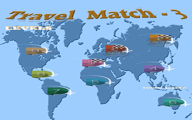 Travel Match-3 chrome extension