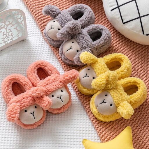 Title 7, Cute cartoon little sheep children cotton shoes...