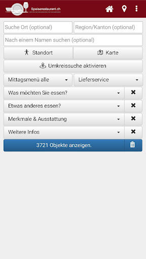 Restaurant Finder App CH