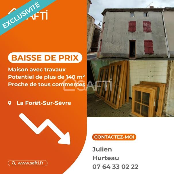 Vente maison 5 pièces 141 m² à La Forêt-sur-Sèvre (79380), 36 000 €