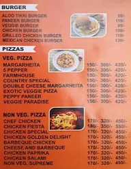 A One Pizza & Burger menu 1