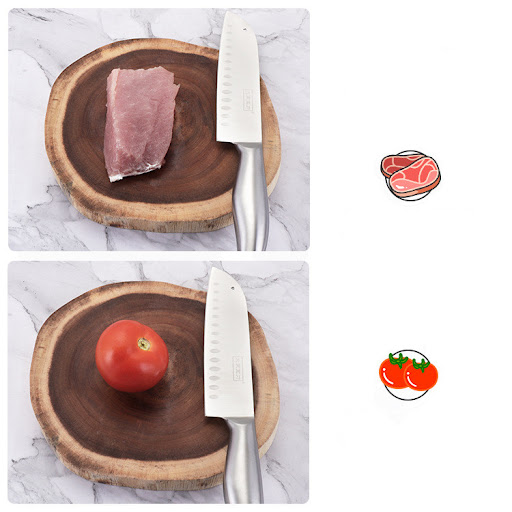 Title 4, Round double-sided log cutting board, perfect f...