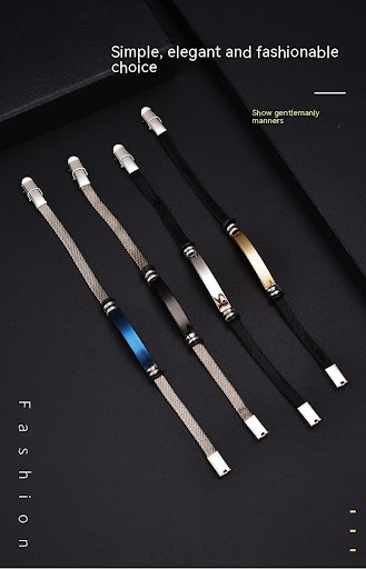 Title 5, Mens Vintage Stainless Steel Bracelet. A class...