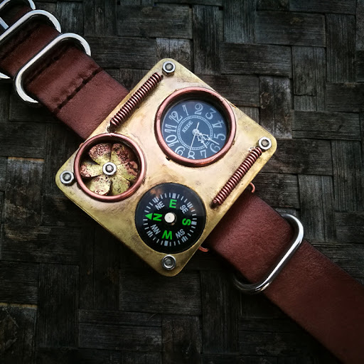 Title 5, Copper Case Watch Turbo Gothic Style. Bold desi...