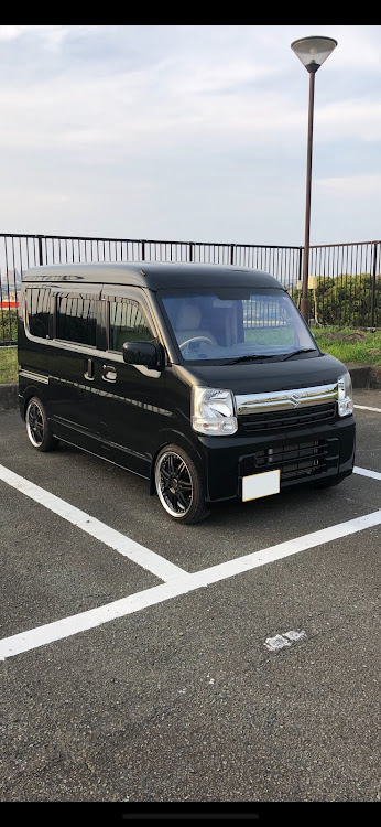 エブリイバンの不正改造車取締月間・ワンコとお出かけ・シンプルイズベスト・車高調整に関するカスタム事例の投稿画像2枚目
