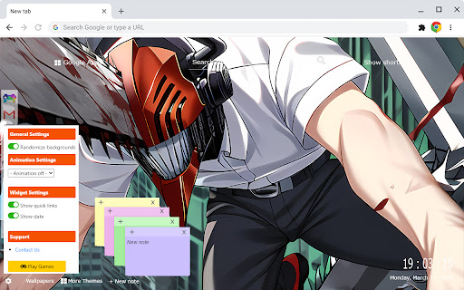 Denji Chainsaw Man New Tab Extension