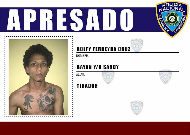 Rolfy Ferreyra Cruz, alias Sandy, de 25 años, fue quien disparó contra David Ortiz, según la Policía 