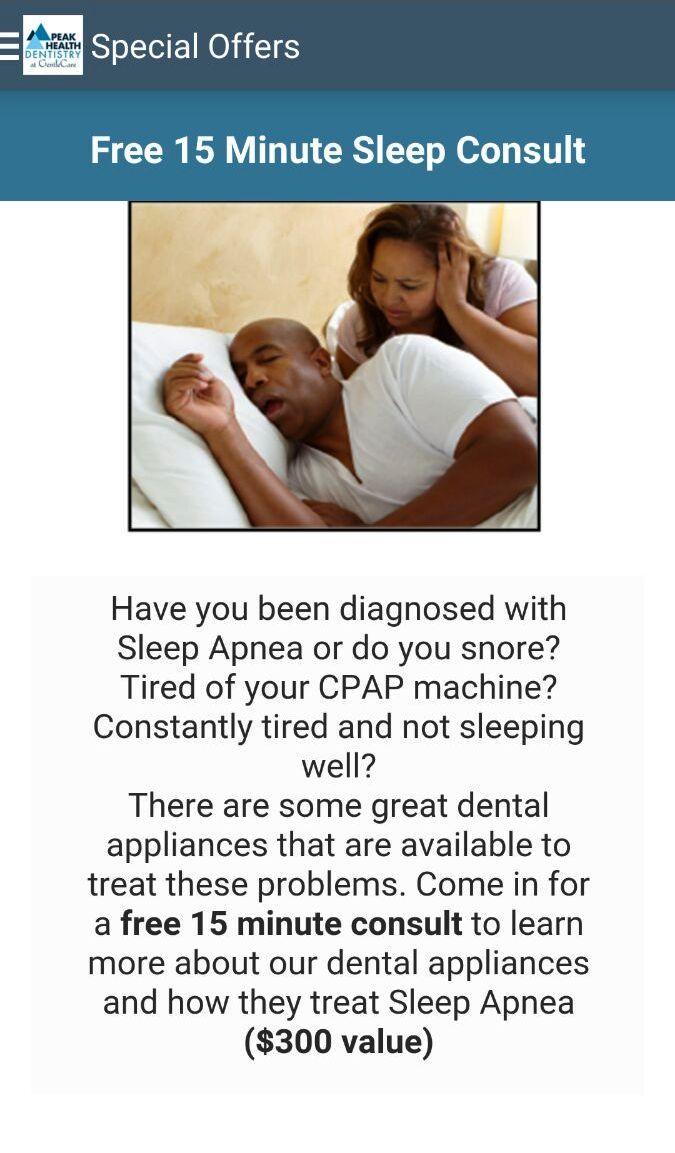 Peak Health Dentistry Screen 3