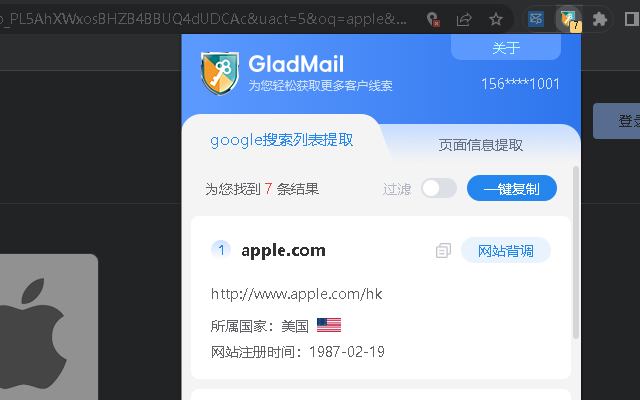 GladMail 外贸客户邮箱查找工具 Preview image 2