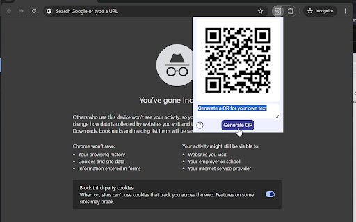 QR from selection screenshot 2