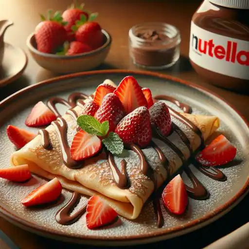 Nutella Strawberry Crepe