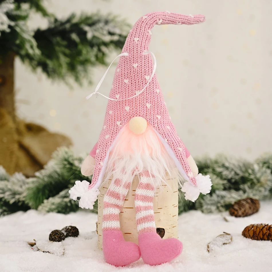 Christmas Decoration Supplies Forest Elderly Hanging Leg Pendant With Light Creative New Faceless Doll Ornaments for Fes