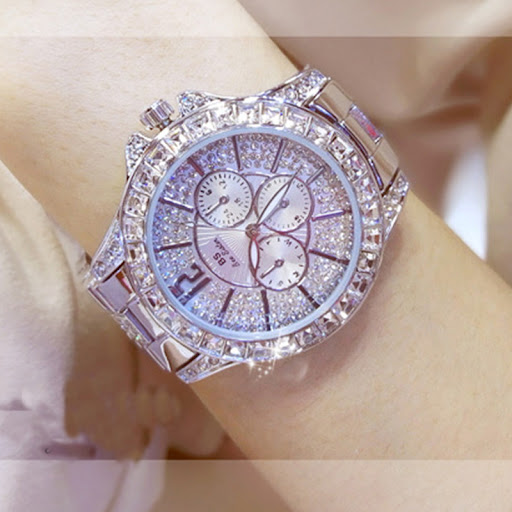 Title 2, Three Eyes Full Diamond Crystal Large Dial Wate...