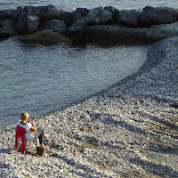 Pausa in riva al mare di 