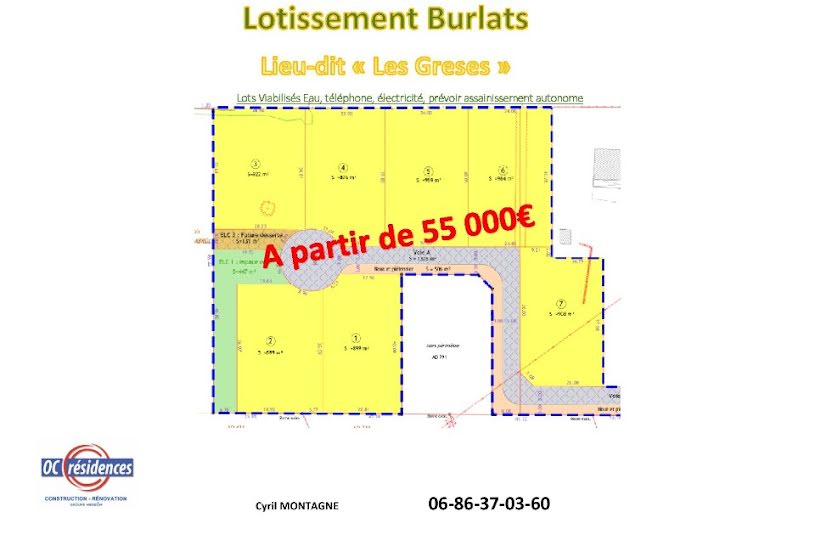  Vente Terrain à bâtir - 876m² à Burlats (81100) 